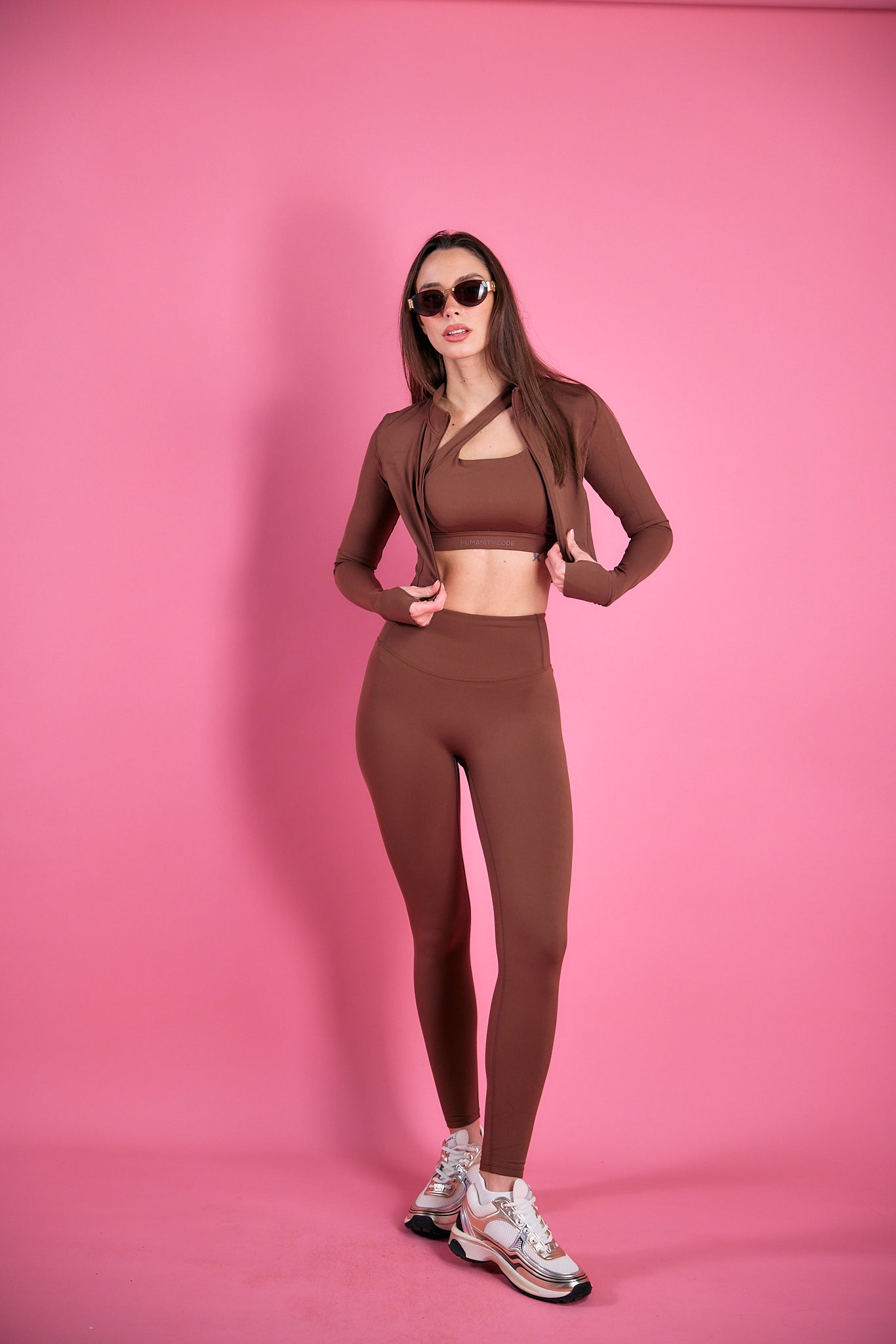 SILK SOFSKIN SCULPT ZIP JACKET in mocha