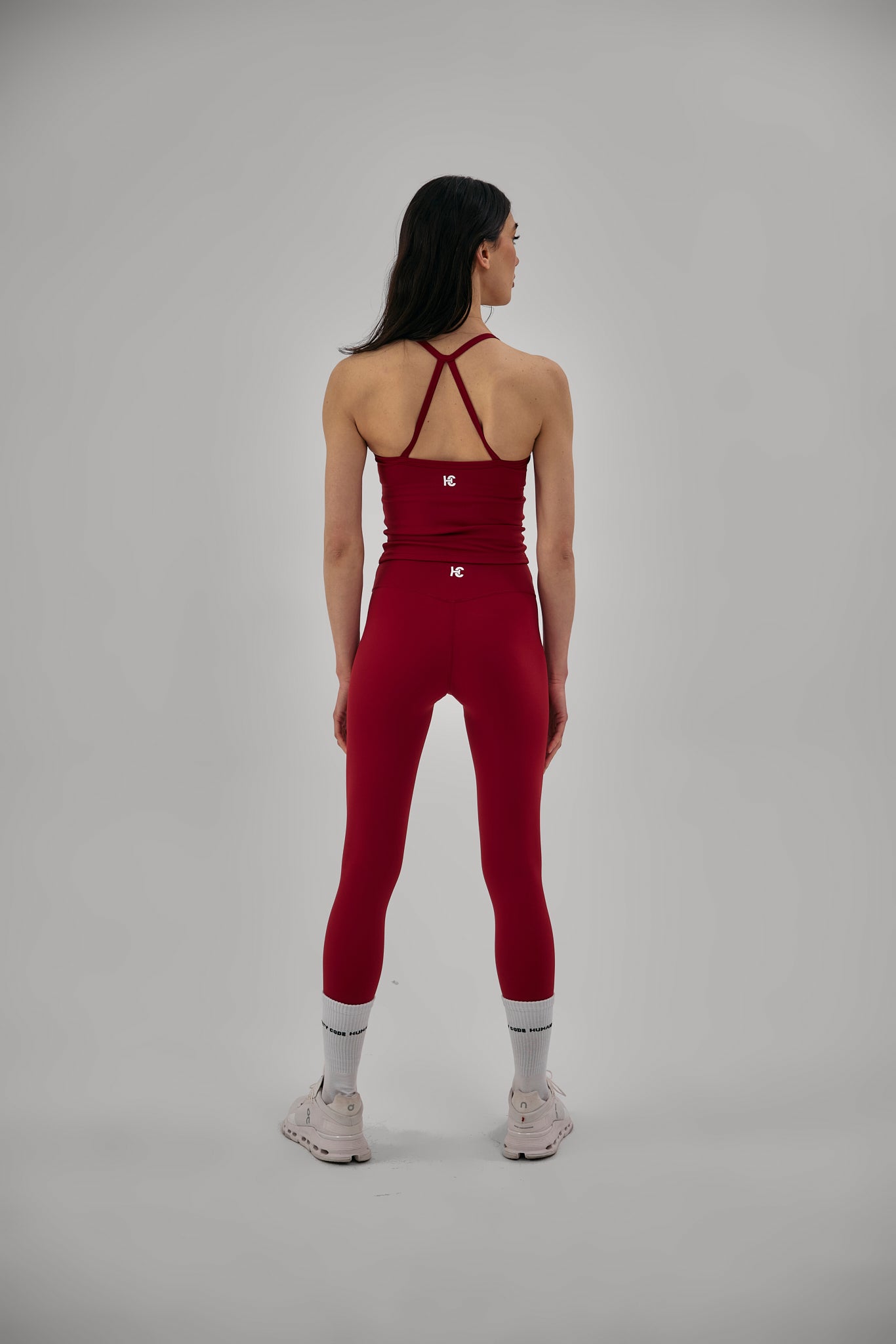 Airbrushed High-Waist Sculpting Legging in Bold red