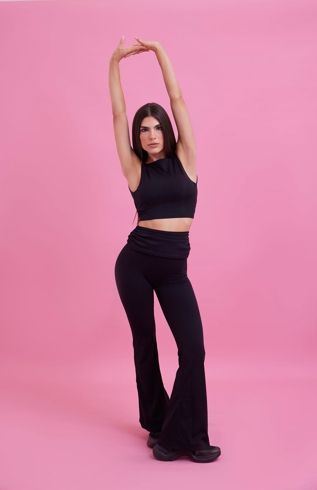 SilkContour Airbrushed Flare Pant in black