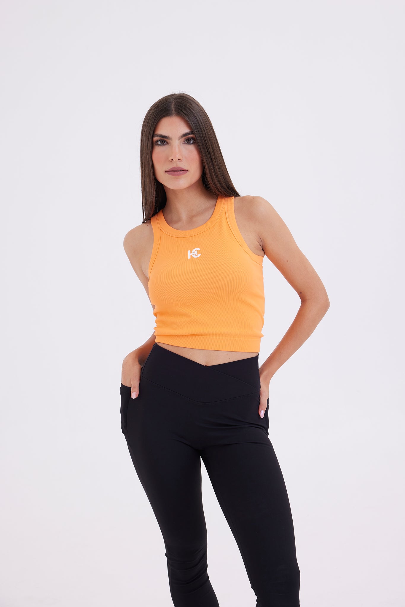 SoftSkin 2-IN-1 BRA TANK IN MANGO limited edition