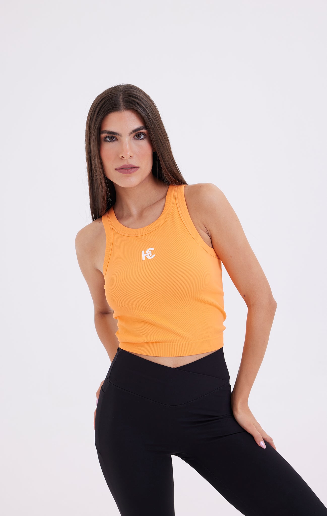 SoftSkin 2-IN-1 BRA TANK IN MANGO limited edition