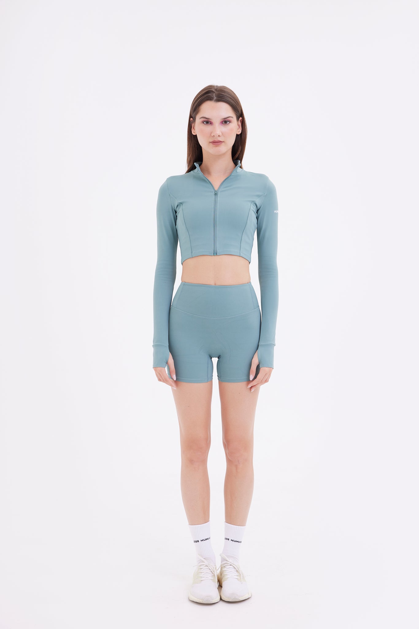 SILK AIRLIFT HIGH-WAIST Sculpt short in Tiffany green