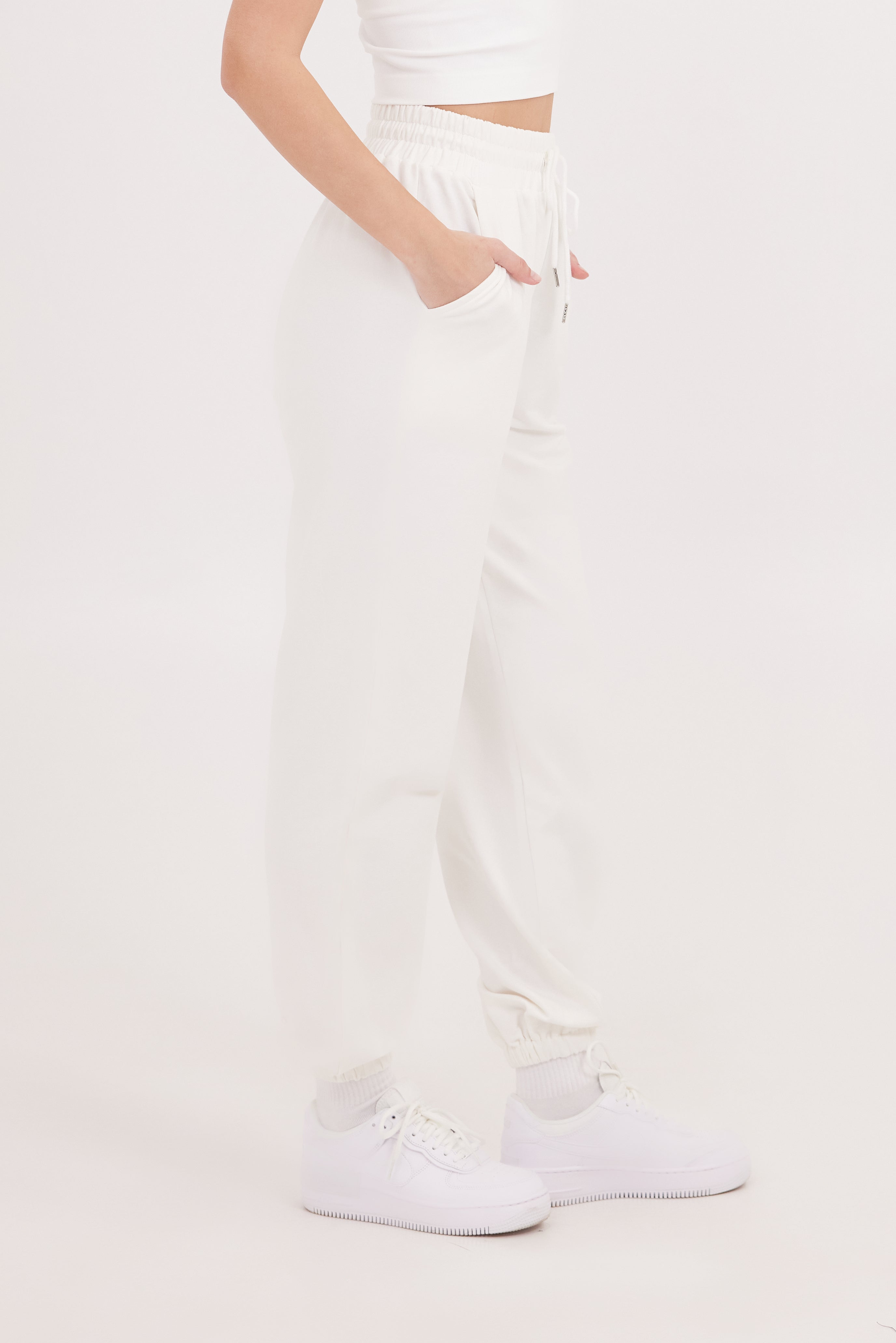 Regular Fit Cotton Jogger White