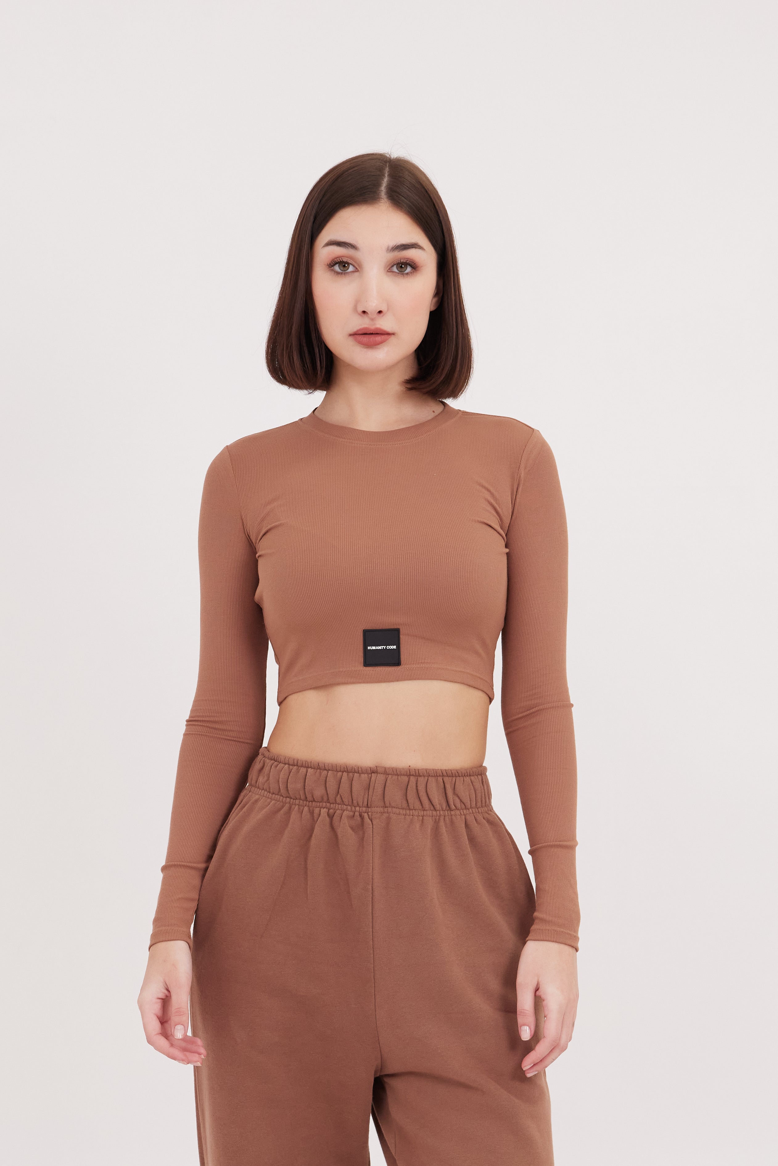 sculpt fit long sleeve top Espresso