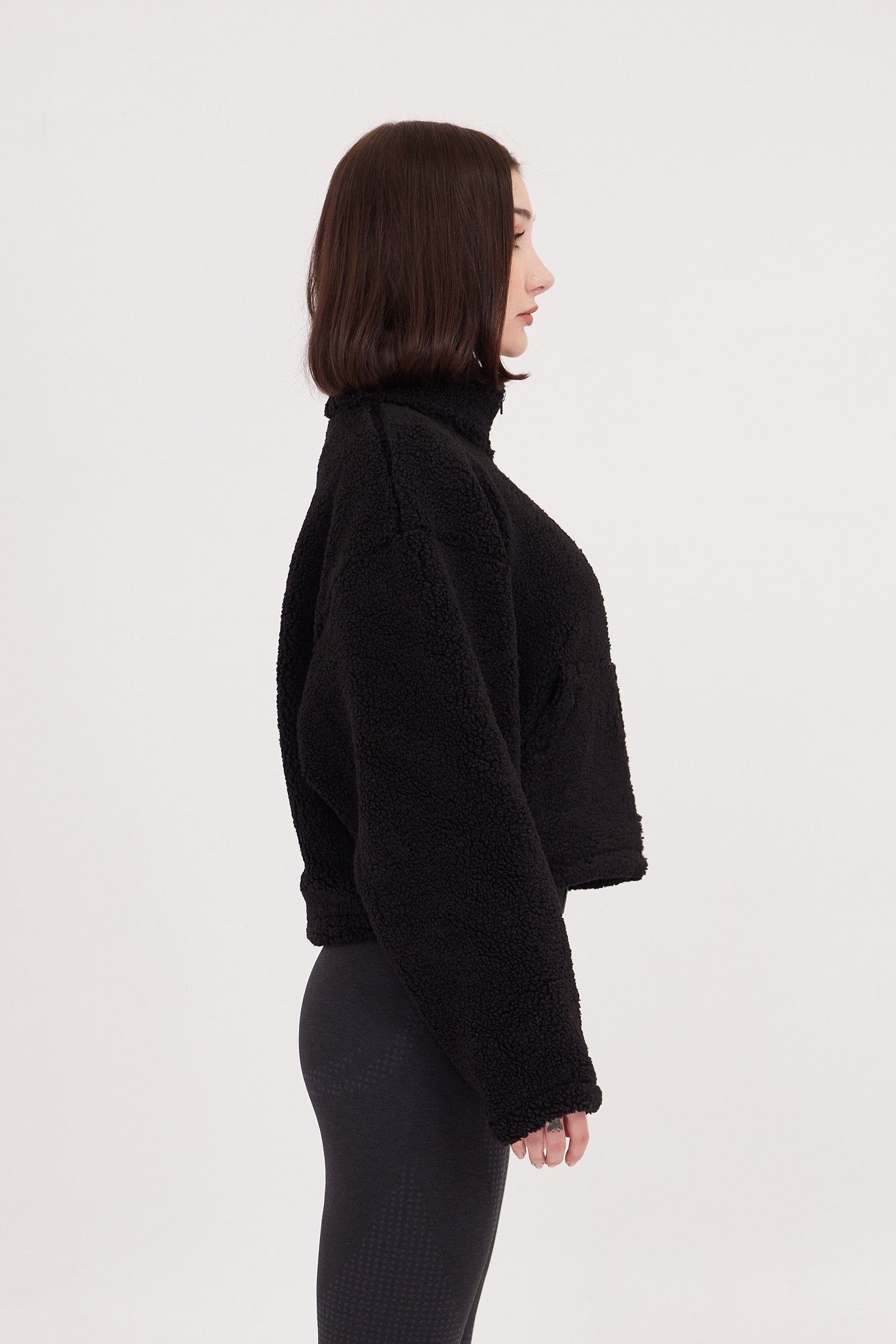 Foxy Fleece Jacket in Black