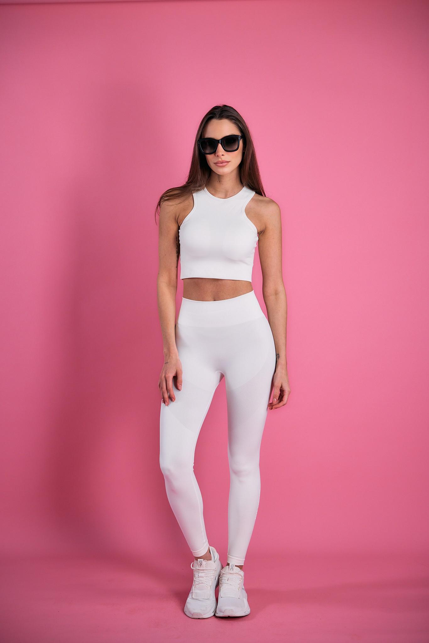 Seamless Sculpt Bra Tank in Vanilla