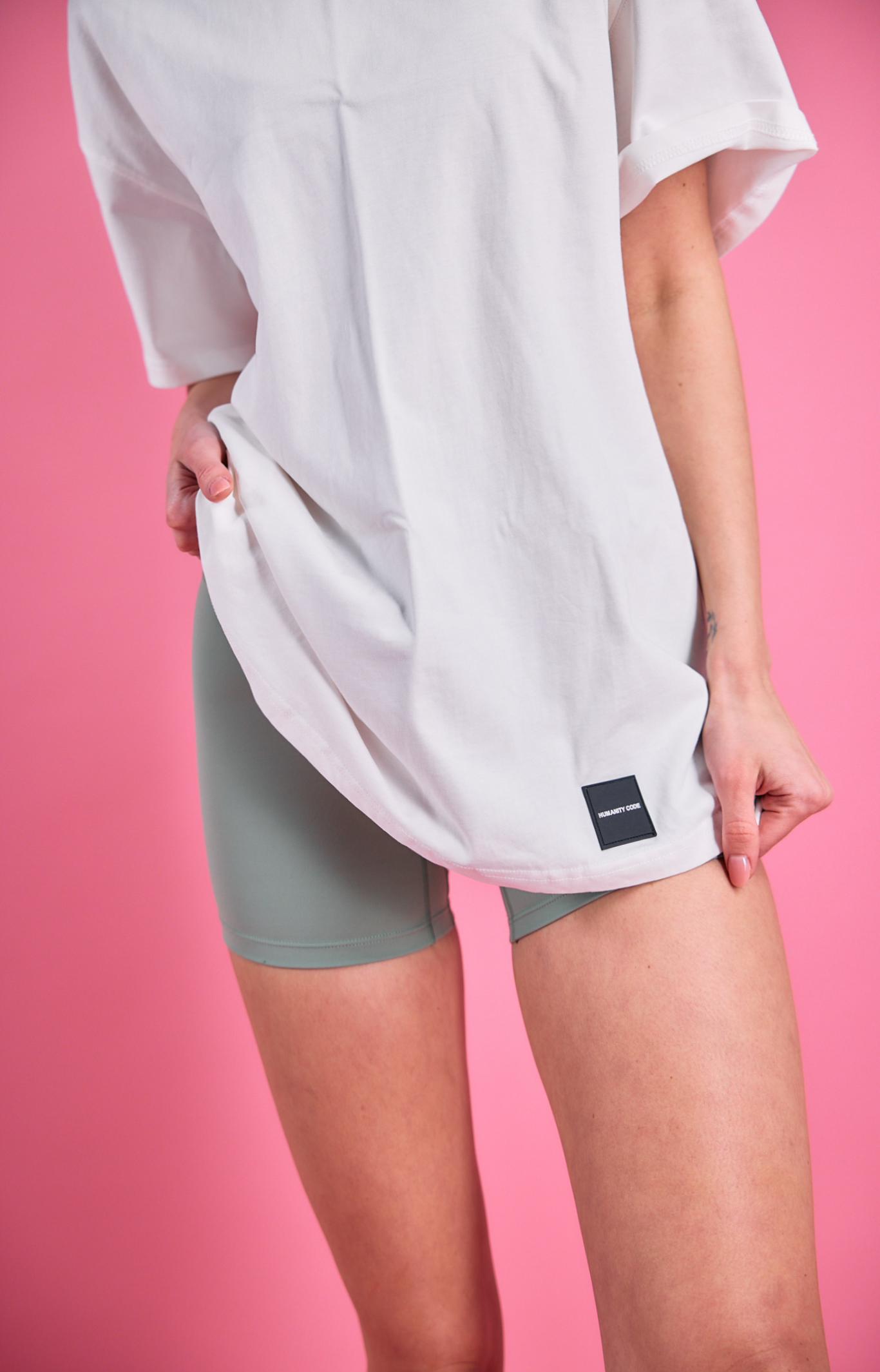Airbrushed Mini Shorts in Salisbury Green