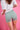 Airbrushed Mini Shorts in Salisbury Green