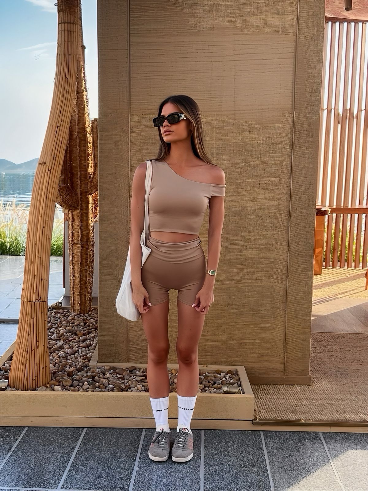 Sculpt Foldover Short — Toffee