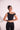 Silk Sculpt Drape One-Shoulder Top — Black